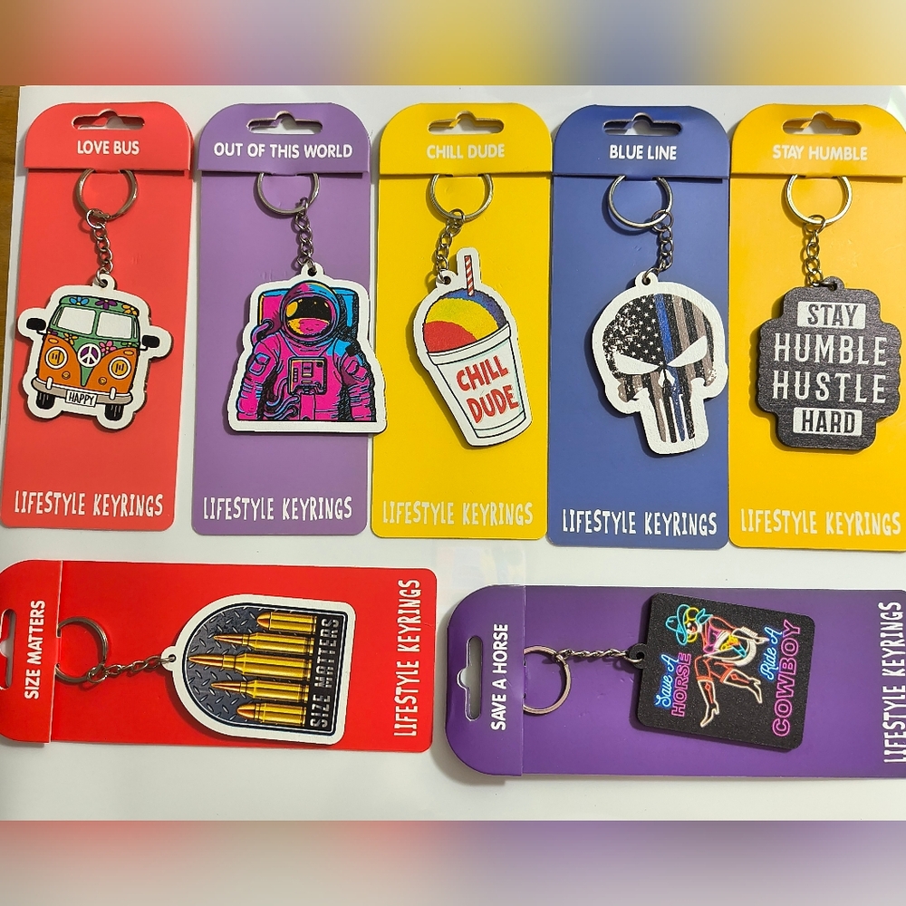 Wooden keychains